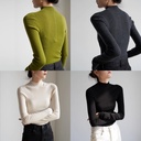 Ss Studio Seamless One-Piece Work Clothing Elegant Half Turtleneck Wool Knitwear Women's Autumn Bottoming Top